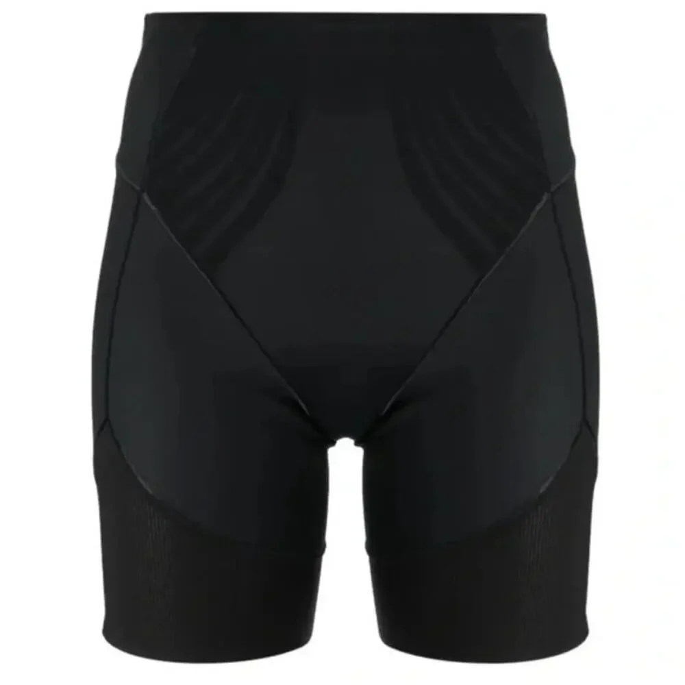 SPANX Haute Contour Shaping Bike Shorts High Waist Tummy Control Black Sz M